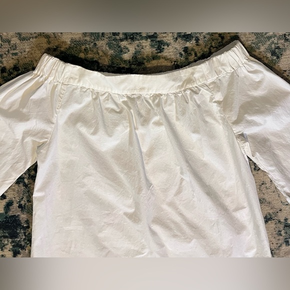 Madewell‎ Off the Shoulder Top 3/4 Sleeve 100% Cotton XXS Minimalist Classic EUC - Picture 5 of 7